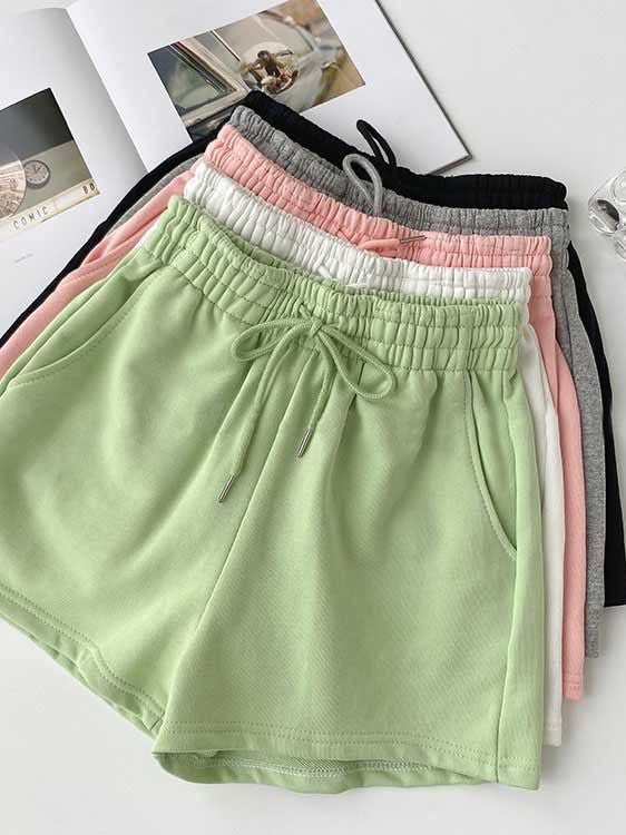 Fat mm large size shorts female summer New loose harbor wind leisure sports a word home wide leg hot pants foreign trade ins