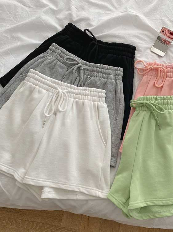 Fat mm large size shorts female summer New loose harbor wind leisure sports a word home wide leg hot pants foreign trade ins