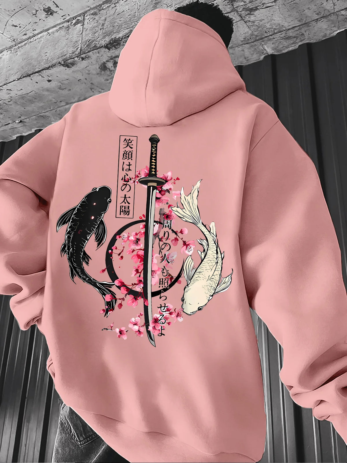 Men's autumn/winter fashionable printed hooded fleece sweatshirt versatile sporty casual loose oversized hooded top unisex style