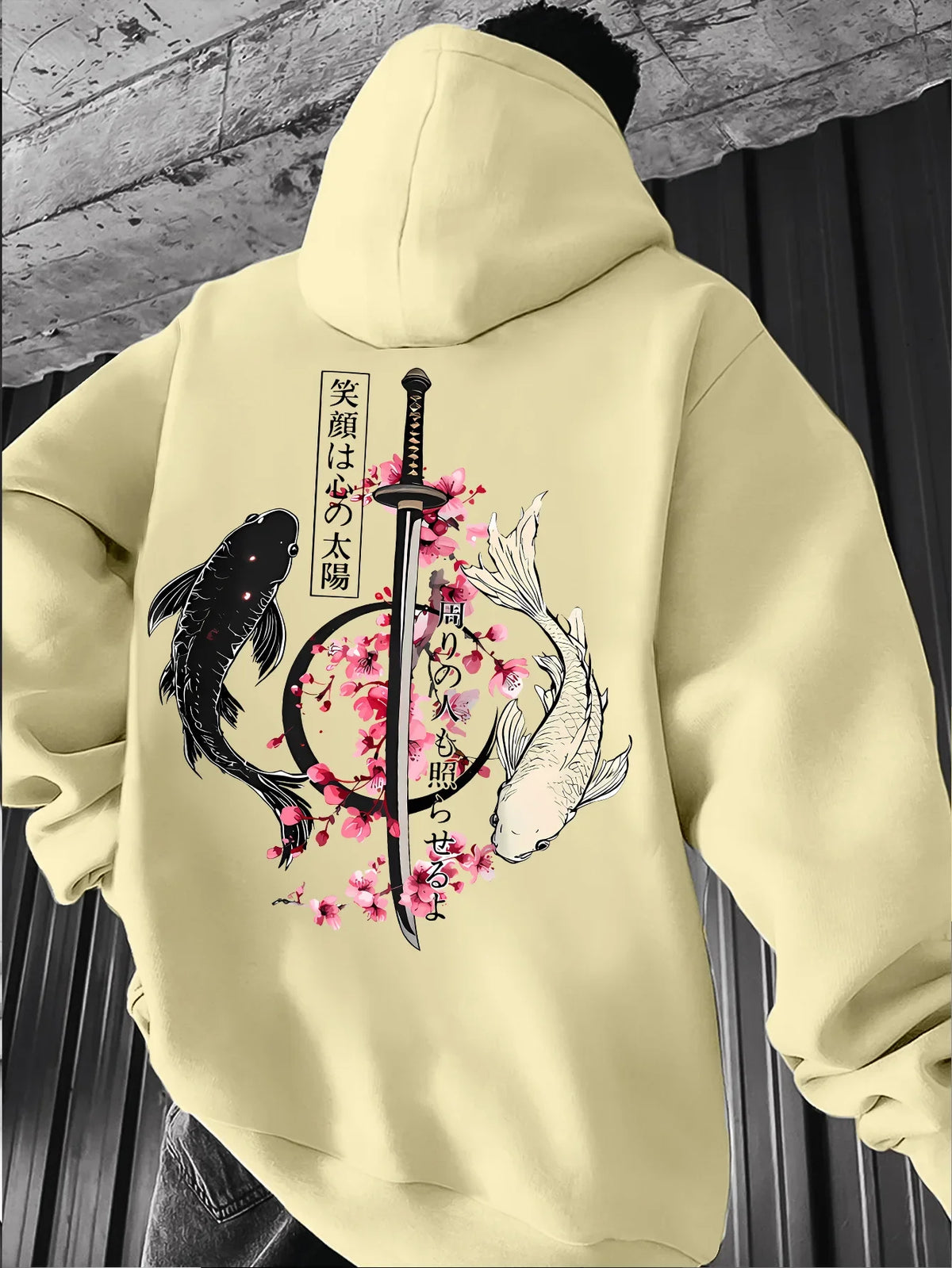 Men's autumn/winter fashionable printed hooded fleece sweatshirt versatile sporty casual loose oversized hooded top unisex style